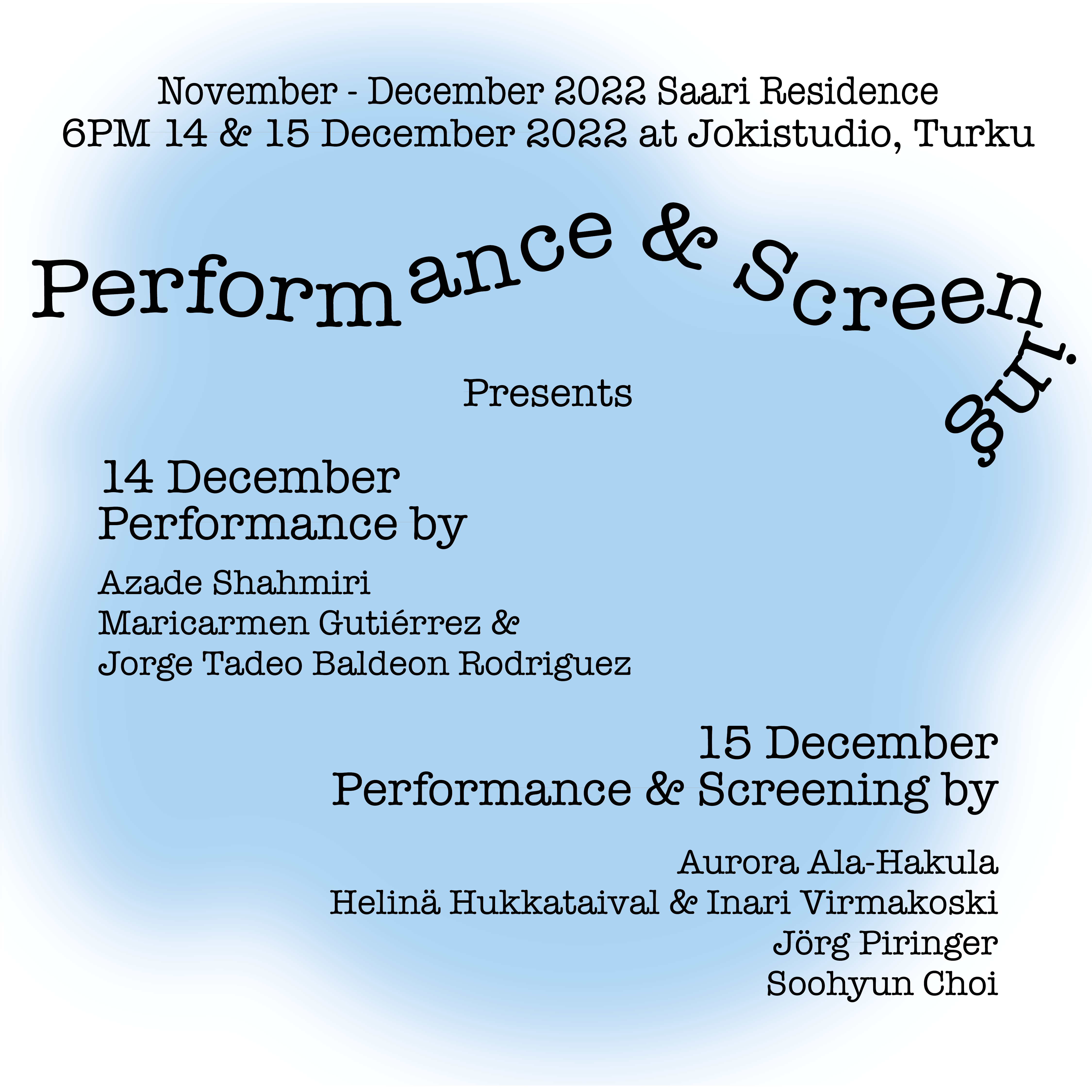 Performance and Screening poster