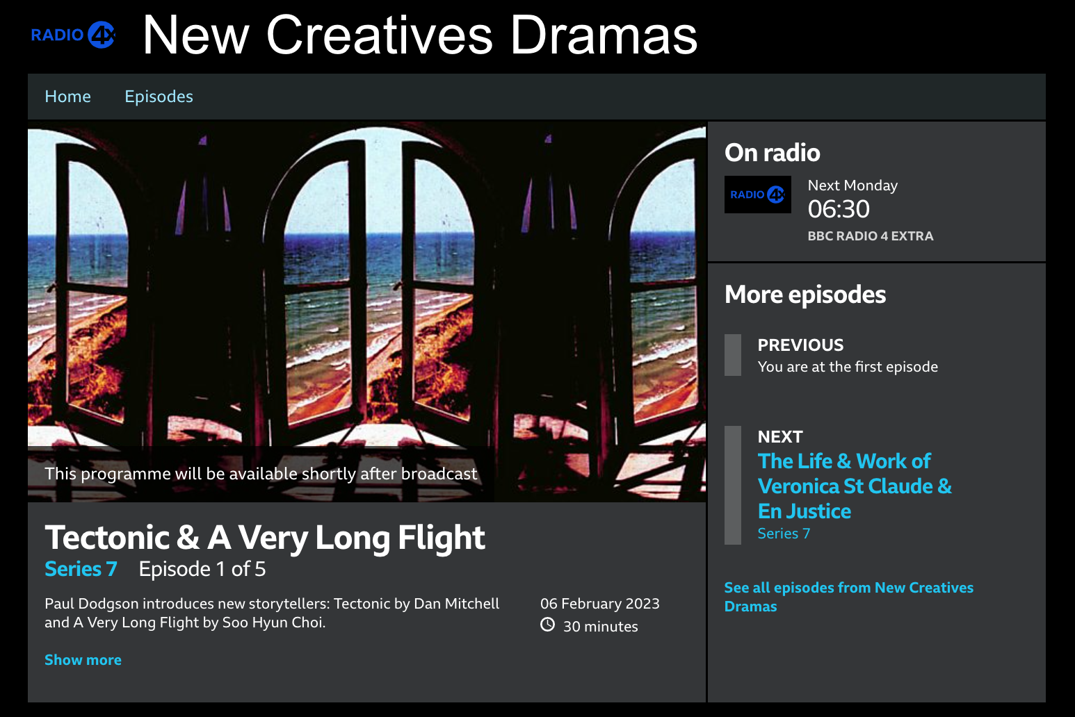 BBC Radio 4 Extra — New Creatives Dramas poster